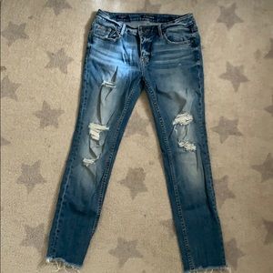 Distressed denim